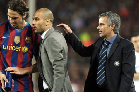 Zlatan and Pepe with Jose Mourihno.