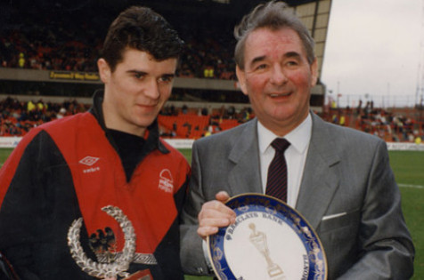 Brian Clough and Roy Keane together at Nottingham Forest